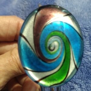 Bracelet Vintage Dichroic Art Hinged & Clamped New No Tags